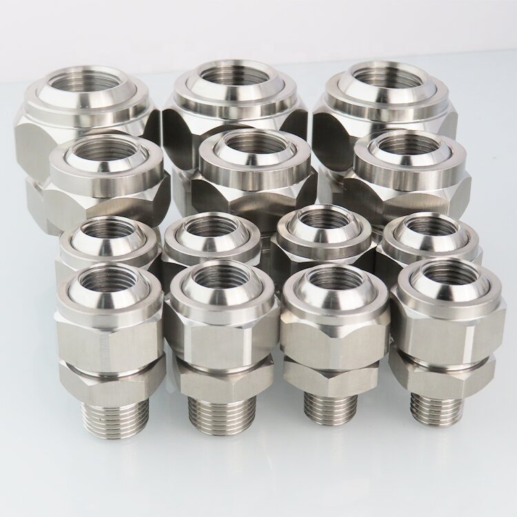 Stainless Steel Adjustable Swivel Nozzle Universal Seat Metal Ball Nozzle Accessories