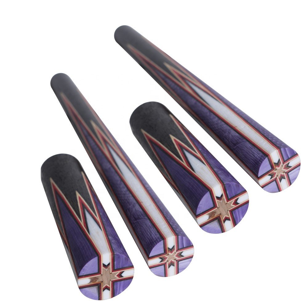 CUEELF New Arrival Handmade 3c Carom 3C Carom Cues Half-finished Pool Cue Stick Inlay Ebony Purple Wood Carbon Carbon Fiber Butt