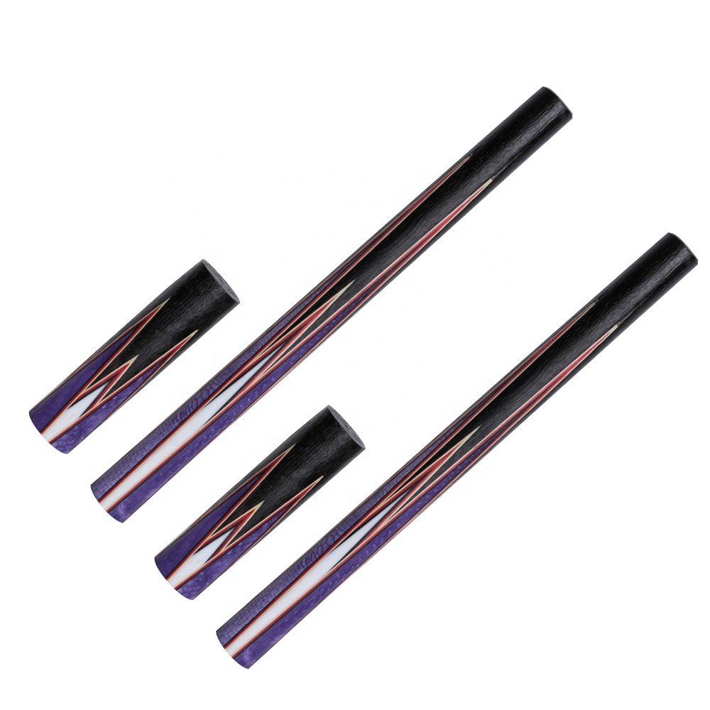 CUEELF New Arrival Handmade 3c Carom 3C Carom Cues Half-finished Pool Cue Stick Inlay Ebony Purple Wood Carbon Carbon Fiber Butt