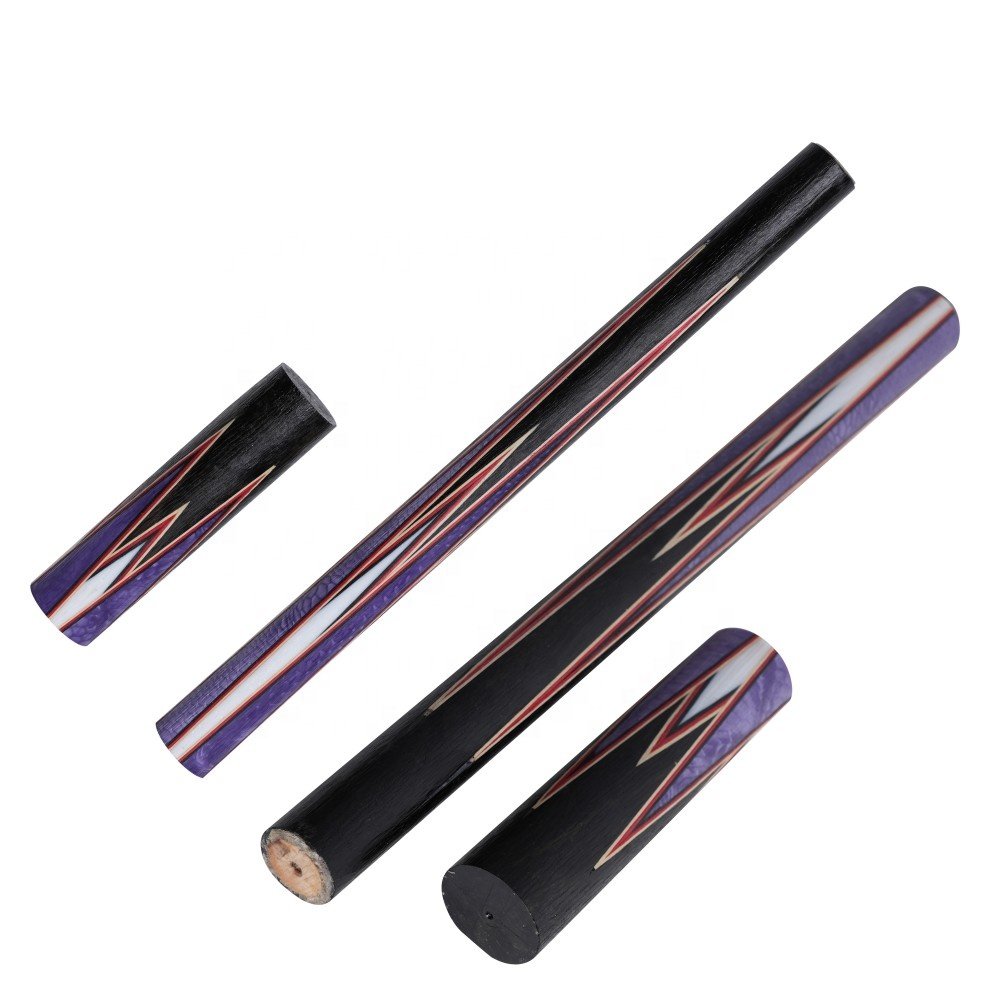 CUEELF New Arrival Handmade 3c Carom 3C Carom Cues Half-finished Pool Cue Stick Inlay Ebony Purple Wood Carbon Carbon Fiber Butt