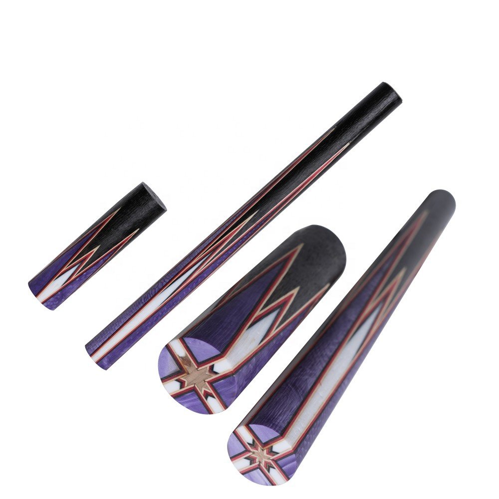 CUEELF New Arrival Handmade 3c Carom 3C Carom Cues Half-finished Pool Cue Stick Inlay Ebony Purple Wood Carbon Carbon Fiber Butt
