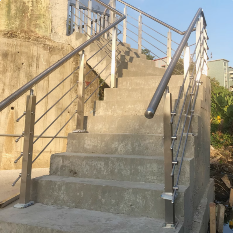 Outdoor Handrails Galvanized Stainless Steel Pipe Ball Joint Stanchions Balustrades & Handrails