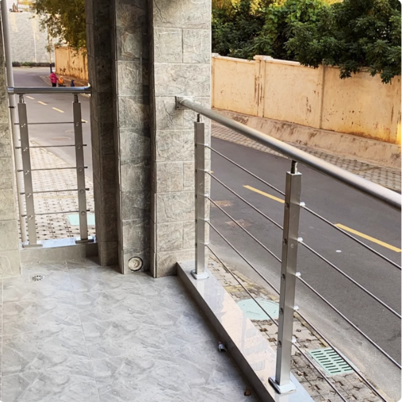 Outdoor Handrails Galvanized Stainless Steel Pipe Ball Joint Stanchions Balustrades & Handrails