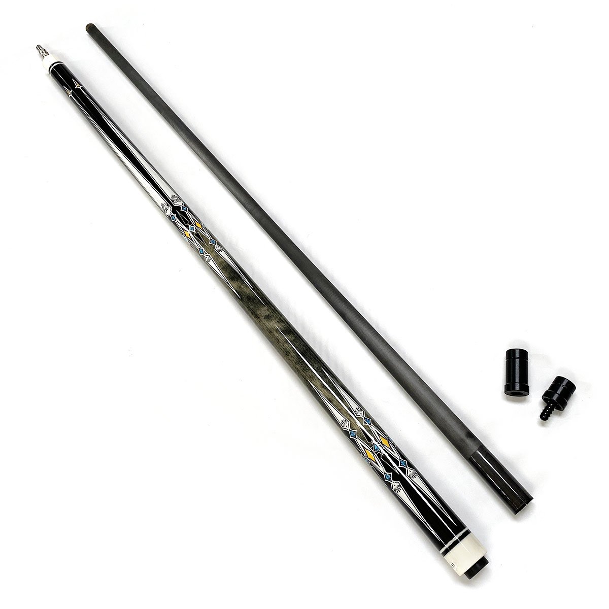 Superior Quality 1/2-PC High-tech Handmade Carbon Fiber Shaft Billiard Pool Cue With Protectors