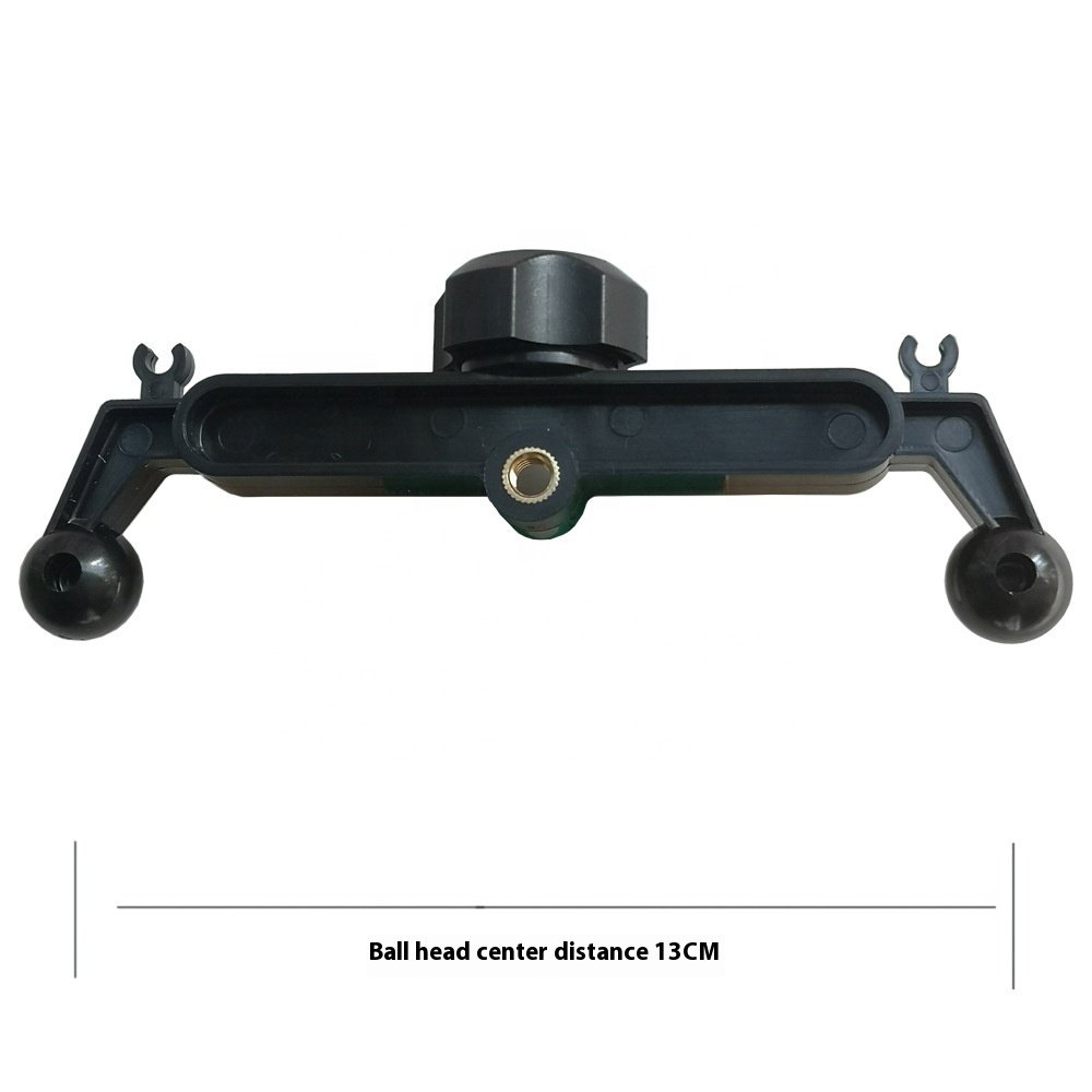 Phone Holder Replacement One 17mm Ball Socket to Two 17mm Ball Joint Adapter with 1/4 Female Screw Hole