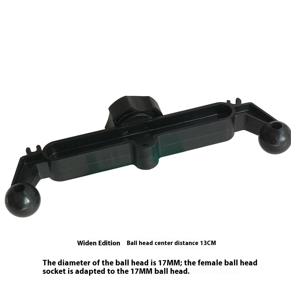 Phone Holder Replacement One 17mm Ball Socket to Two 17mm Ball Joint Adapter with 1/4 Female Screw Hole