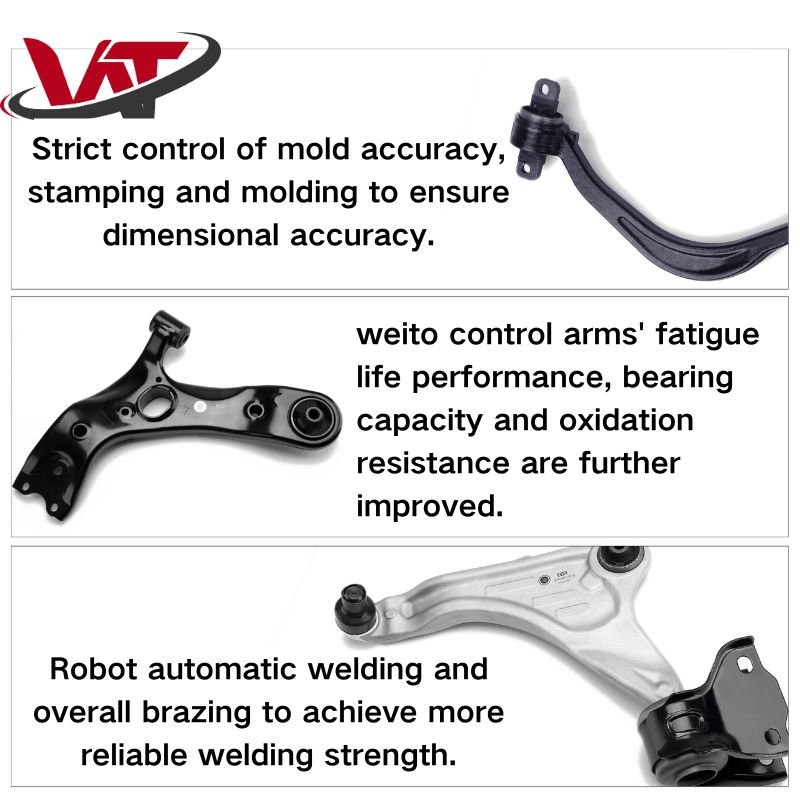 2013-2017 Ford Fusion Lincoln MKZ Front Upper and Rear Lower Control Arms with Ball Joint Steel Aluminium Iron Material
