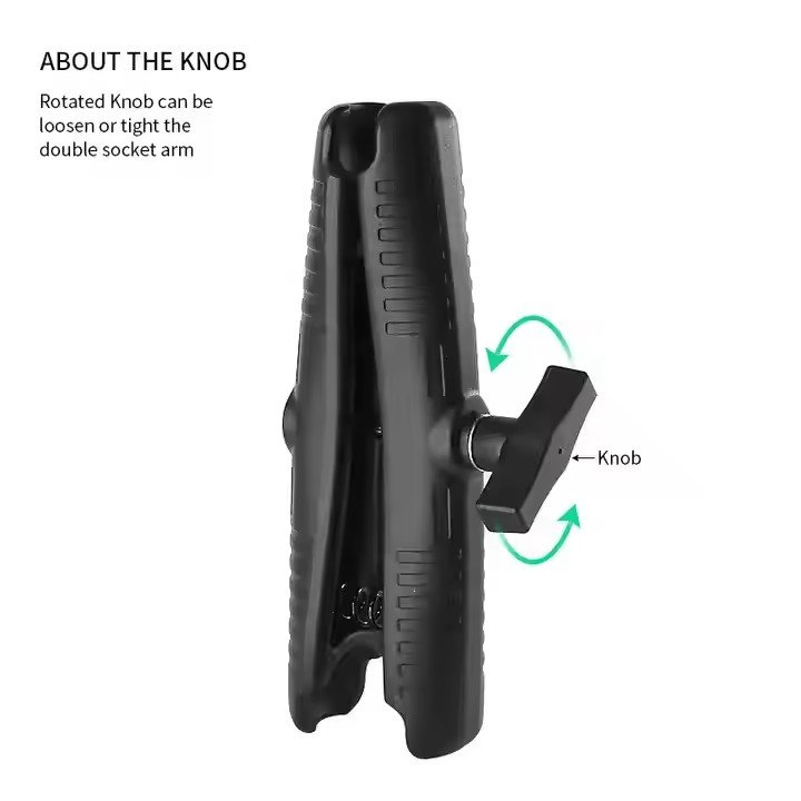 1.5'' Marine Ball Joint Connection Rod for Tab Mount Industrial Aluminum Heavy Duty 1.5 Inch C Size 23cm Long Double Socket Arm