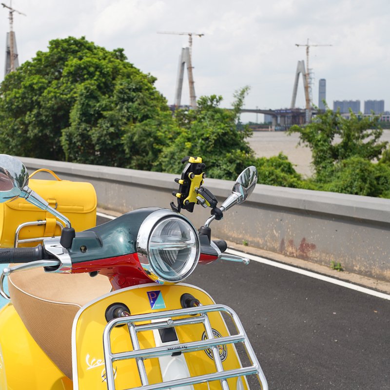 SMNU Factory Wholesale Secure Motorcycle Aluminum Alloy Motorcycle Phone Holder Thin-tube Type Ball Joint Ball Mount Base