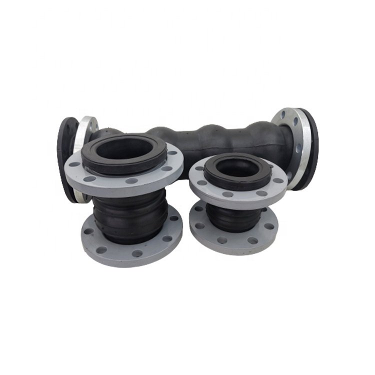 Flexible General Epdm Rubber Metal Bellows Expansion Joint With Flange Flexible Expansion Joint