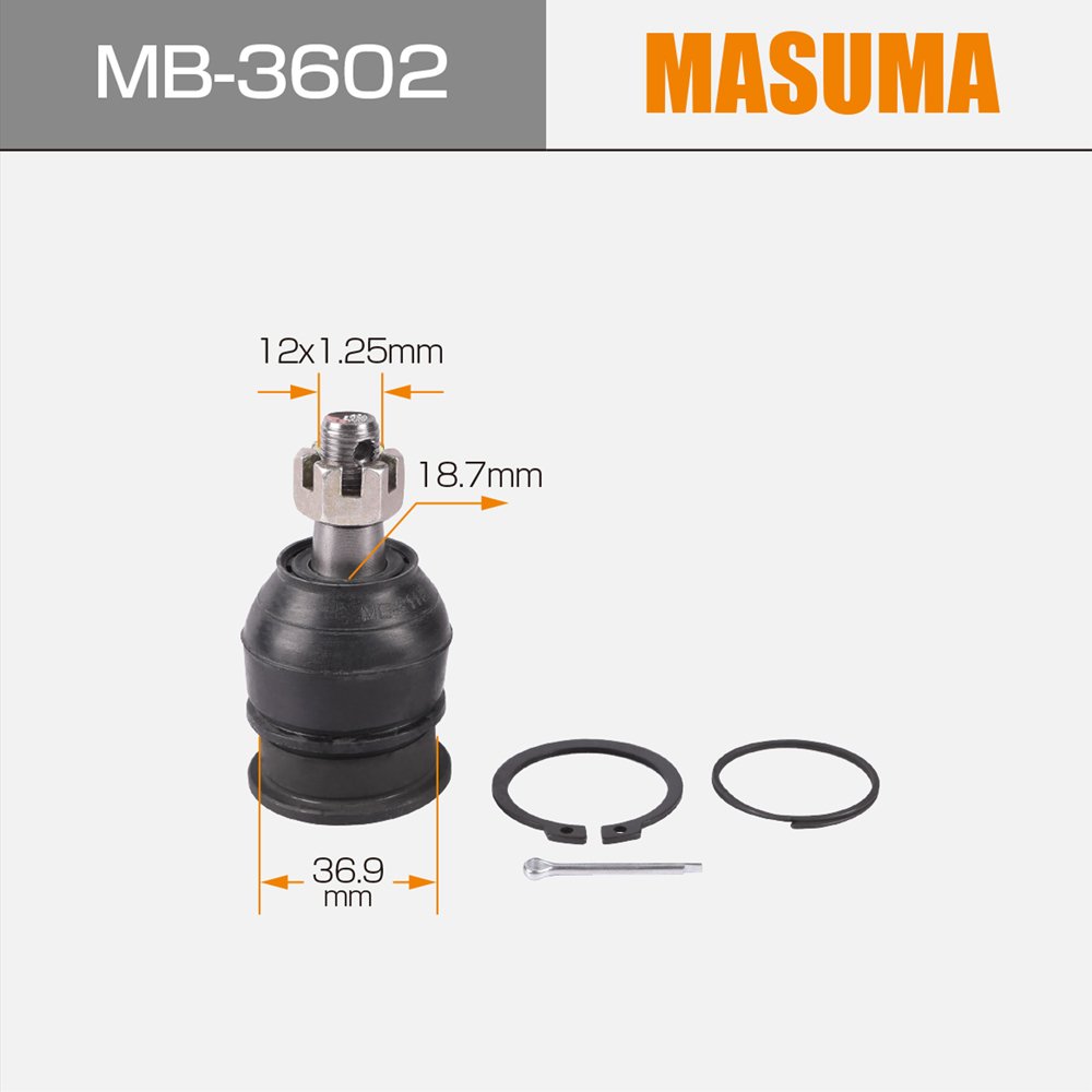 MB-3602 MASUMA Auto Suspension Systems Repair Part Ball Joint 48068-59035 43308-09010 48068-19175 for TOYOTA AYGO KGB10L