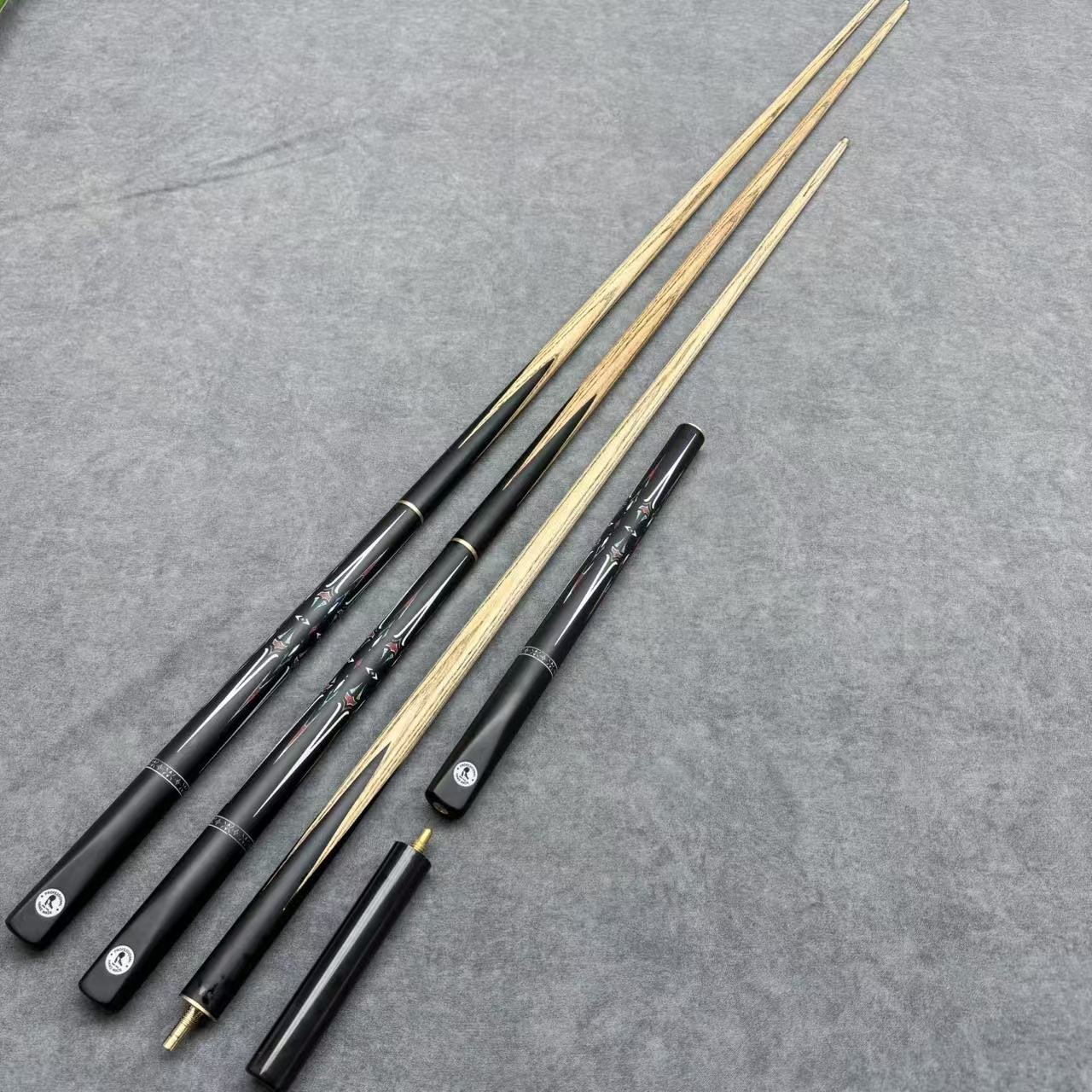 Factory Custom Logo Ash Wood Professional Snooker Cue 145cm 550g 3/4 Jointed Snooker Cue