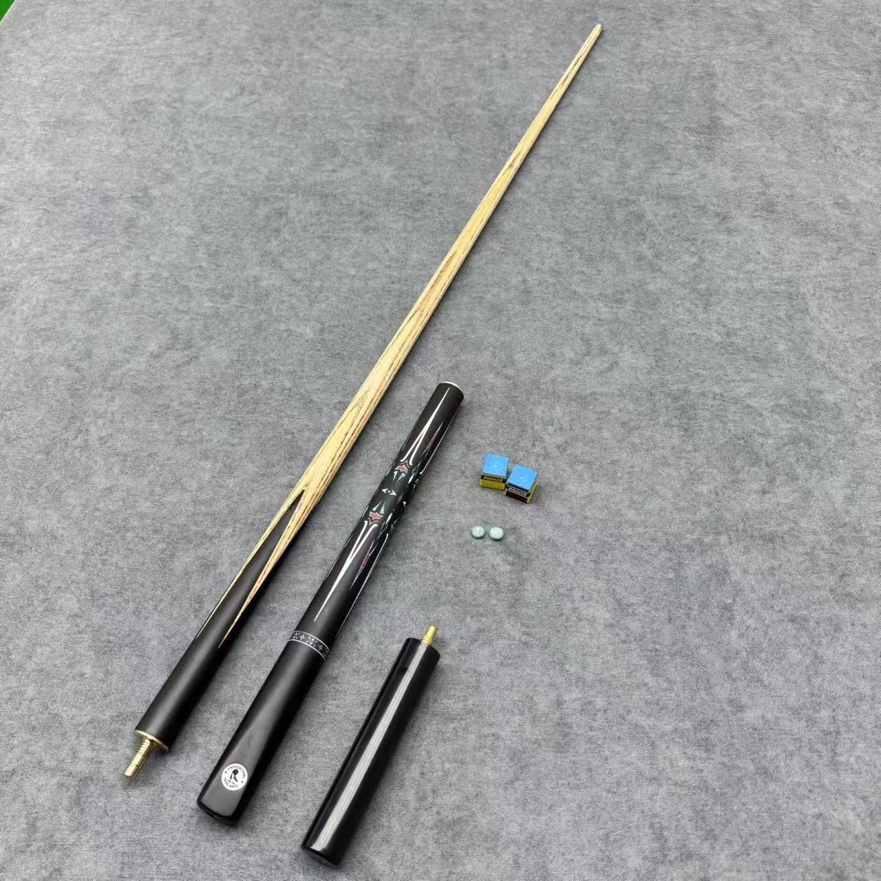Factory Custom Logo Ash Wood Professional Snooker Cue 145cm 550g 3/4 Jointed Snooker Cue