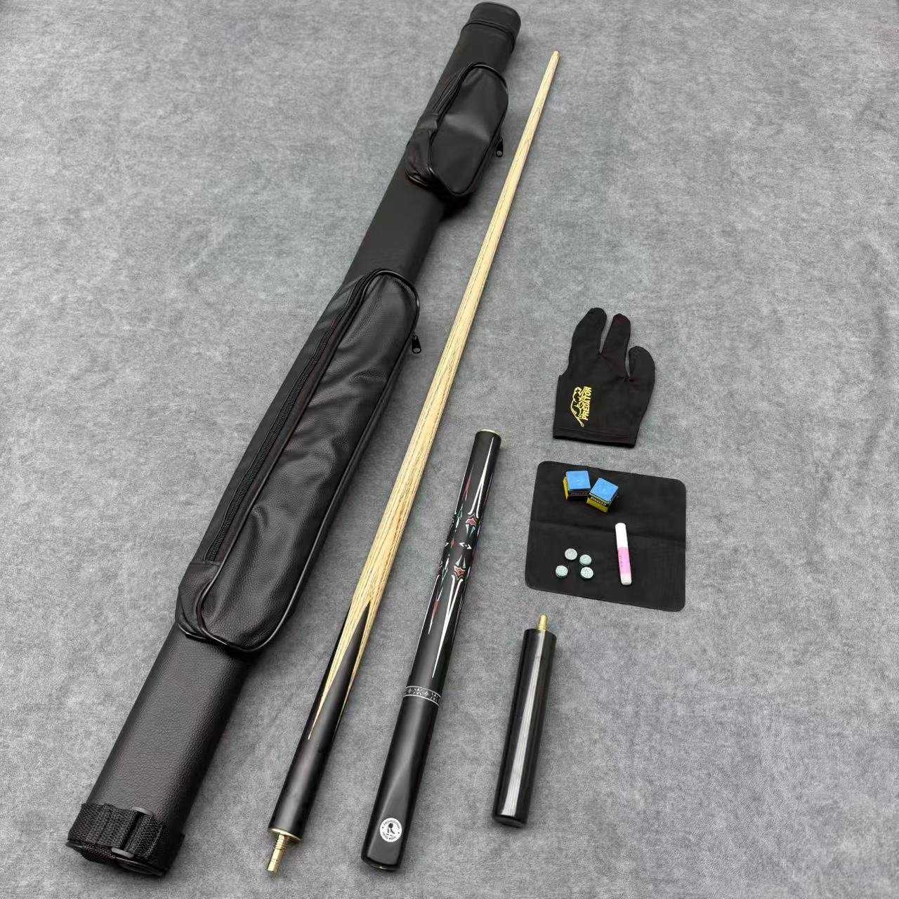 Factory Custom Logo Ash Wood Professional Snooker Cue 145cm 550g 3/4 Jointed Snooker Cue
