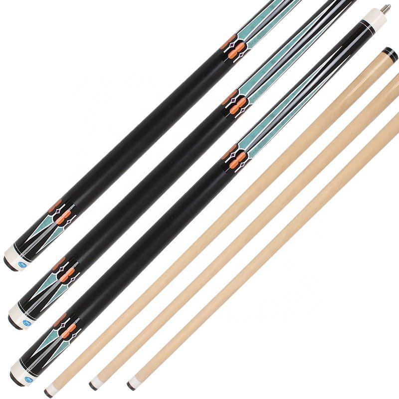 TQG-SX-074 High-Tech Handmade Pool Cue 1/2 Carbon Fiber Stick Stainless Steel Joint Superior Quality Ebony Maple Leather
