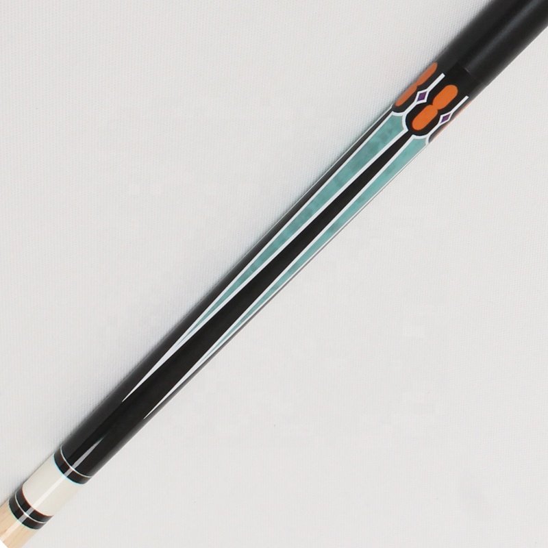 TQG-SX-074 High-Tech Handmade Pool Cue 1/2 Carbon Fiber Stick Stainless Steel Joint Superior Quality Ebony Maple Leather