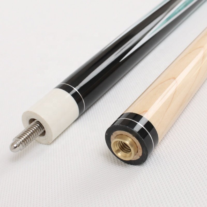 TQG-SX-074 High-Tech Handmade Pool Cue 1/2 Carbon Fiber Stick Stainless Steel Joint Superior Quality Ebony Maple Leather