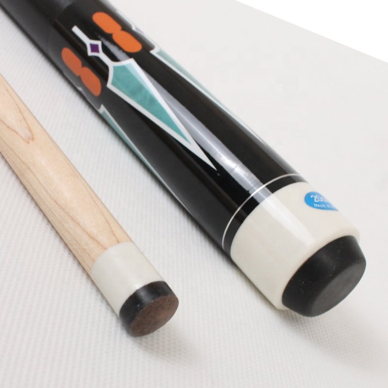 TQG-SX-074 High-Tech Handmade Pool Cue 1/2 Carbon Fiber Stick Stainless Steel Joint Superior Quality Ebony Maple Leather
