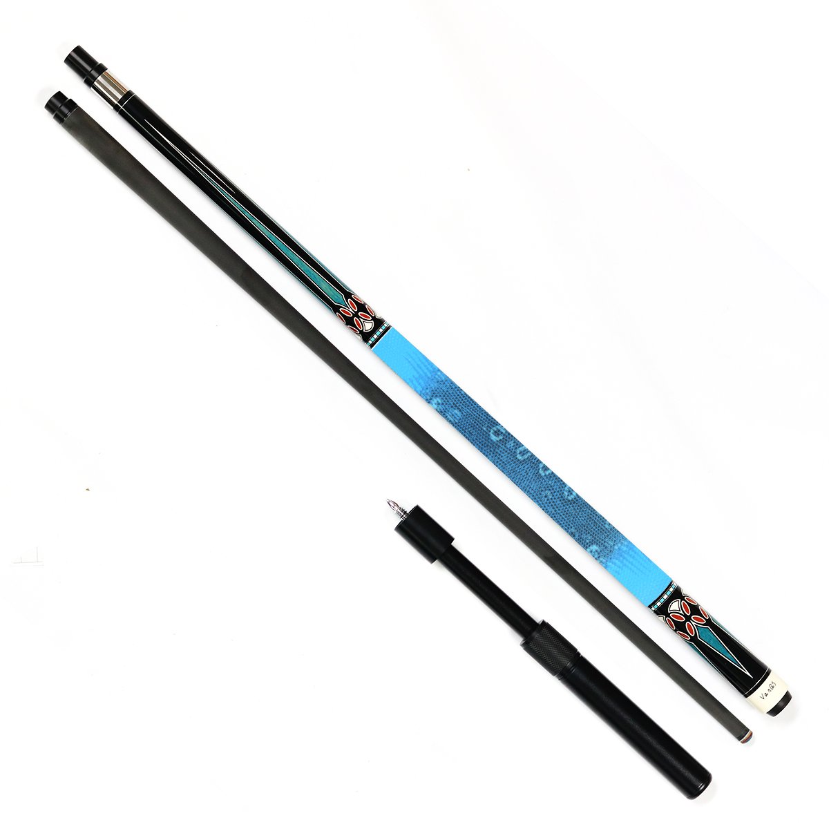 Hot Sell 1/2 Pc High-tech Handmade Carbon Fiber Shaft Billiard Pool Cue With Stretchable Extension