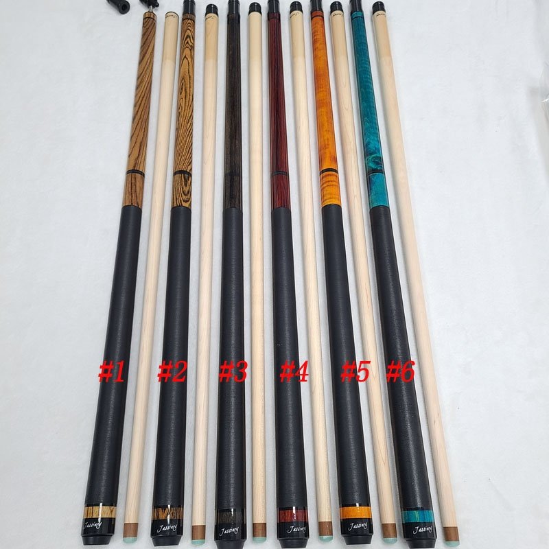 Jassinry 58inch+13mm 3sections Solid Wood Billiard Punch Break Cues Tiger Maple/rengas Wood/ebony Wood Pool Jump and Break Cues