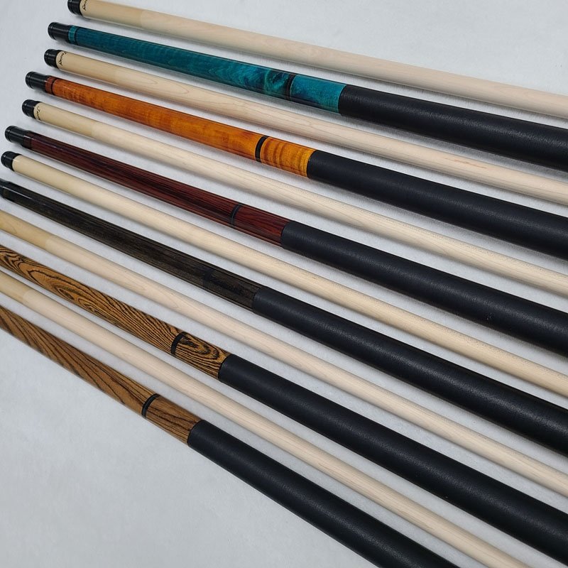 Jassinry 58inch+13mm 3sections Solid Wood Billiard Punch Break Cues Tiger Maple/rengas Wood/ebony Wood Pool Jump and Break Cues