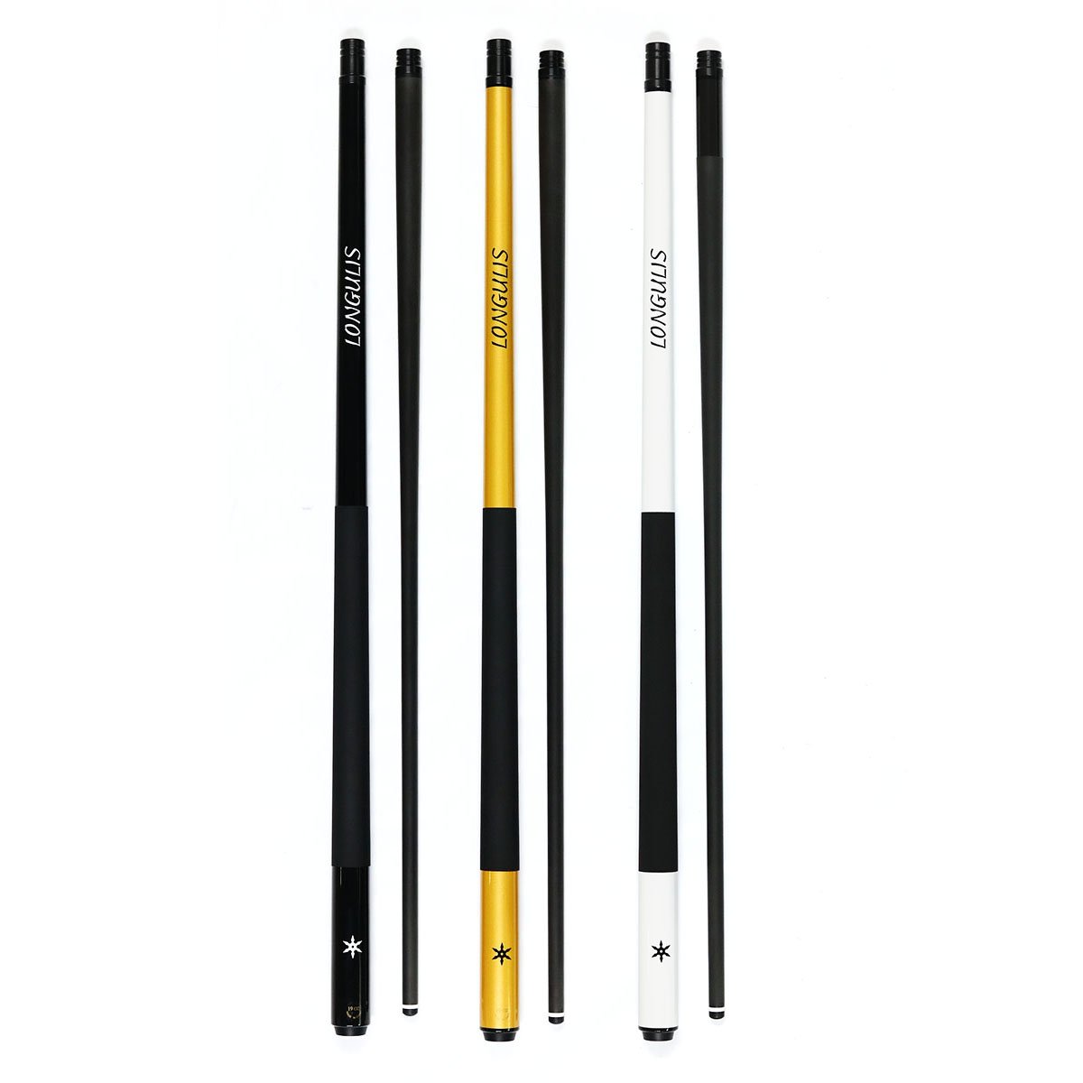 High Tech Real Carbon Fiber LONGULIS Billiard Pool Cue with 12.5mm Tip for Sale