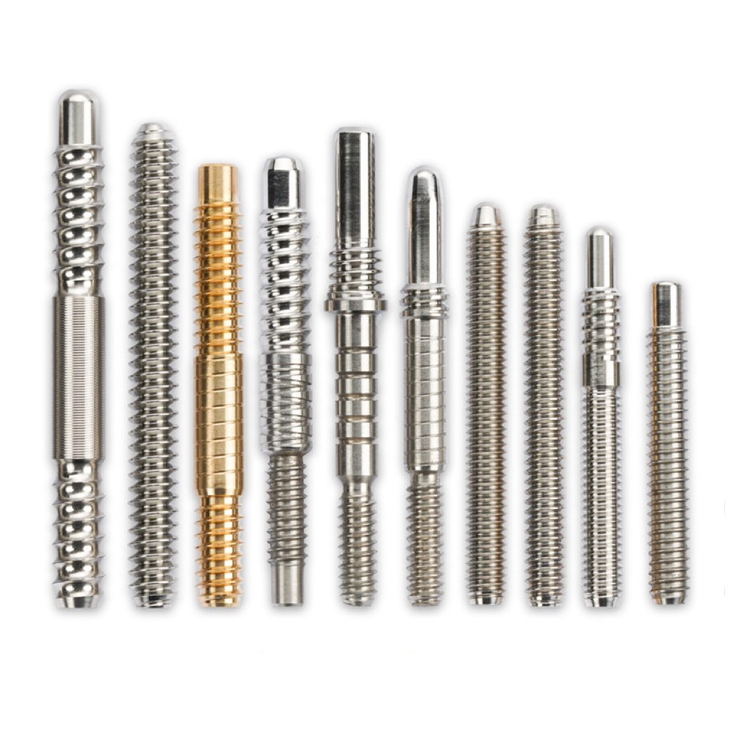 CNC Machining Ball Threading Pool Cue Joint Pin Screw Steel Cnc Aluminum Parts OEM Turning Parts Zinc Customized OEM CN;GUA