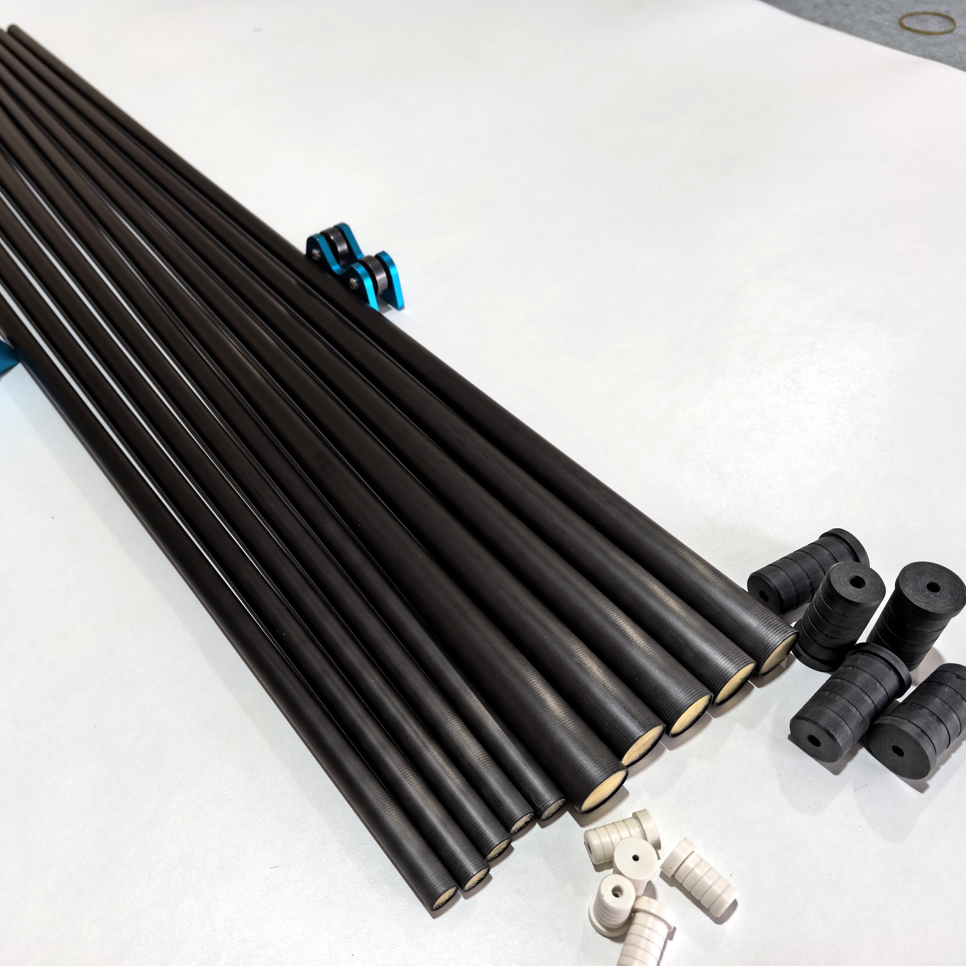 12.2mm Carbon Fiber Billiards Pool Cue Shafts Tube, Protapered Cue Blanks with Foam Filling ,ferrule and Joint Insert
