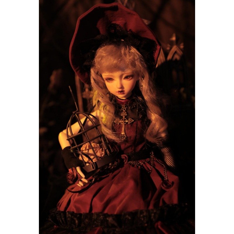 Shuga Fairy 1/4 Bariy BJD Doll Vintage Lolita Red Skirt Sweet Smile Expression for Fairy Style Jointed Doll Gifts