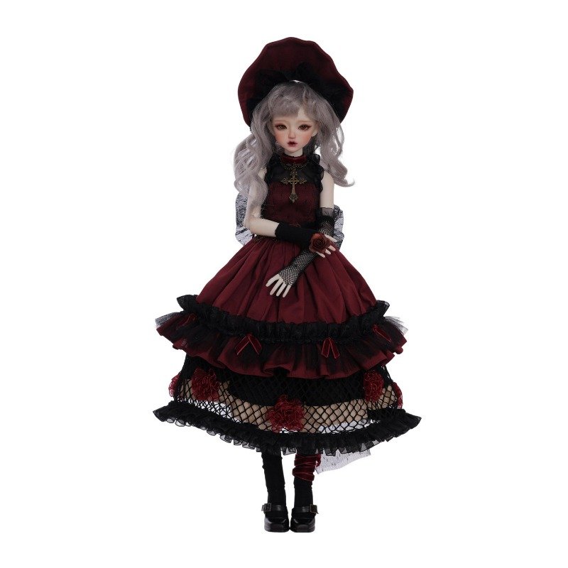 Shuga Fairy 1/4 Bariy BJD Doll Vintage Lolita Red Skirt Sweet Smile Expression for Fairy Style Jointed Doll Gifts