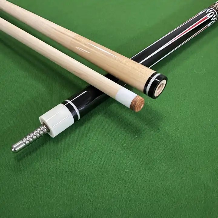 Customized Stock American 2 Sections Chinese 9 Ball Solid Wood Snooker Stick Billiard Pool Cue One Piece
