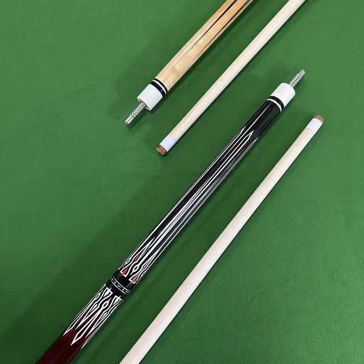 Customized Stock American 2 Sections Chinese 9 Ball Solid Wood Snooker Stick Billiard Pool Cue One Piece