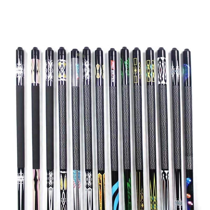 2PC Wrap Linen Colorful Painted Nine-ball Arm Pool Stick Billiard Cue