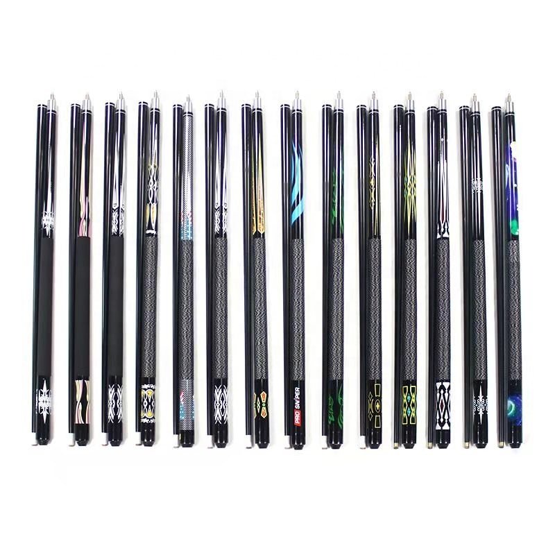 2PC Wrap Linen Colorful Painted Nine-ball Arm Pool Stick Billiard Cue