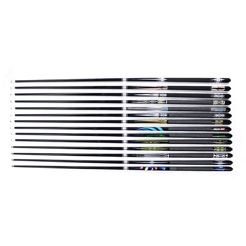 2PC Wrap Linen Colorful Painted Nine-ball Arm Pool Stick Billiard Cue