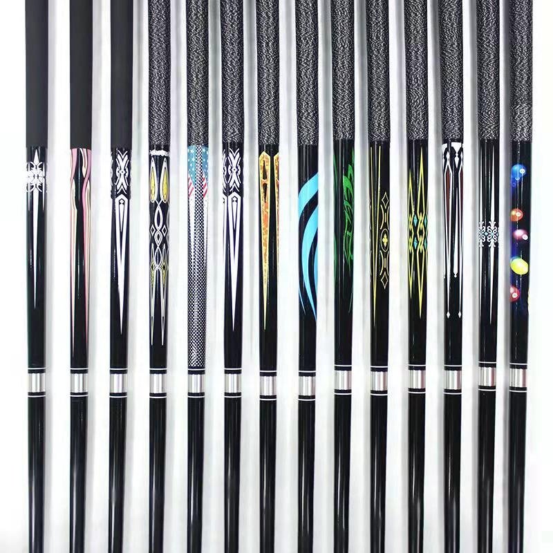2PC Wrap Linen Colorful Painted Nine-ball Arm Pool Stick Billiard Cue