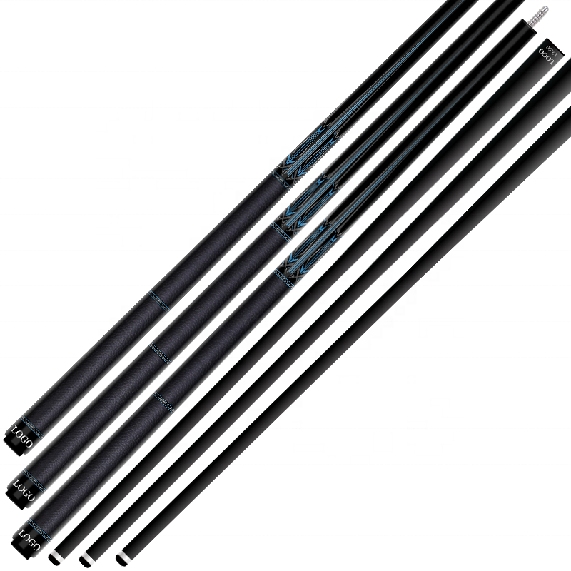 TQG-LC-C15 with Multiple Snooker Joint and Marking Carbon Fiber Pool Cue Billiards Cue 1/2 Split 12..5mm Maple Butt