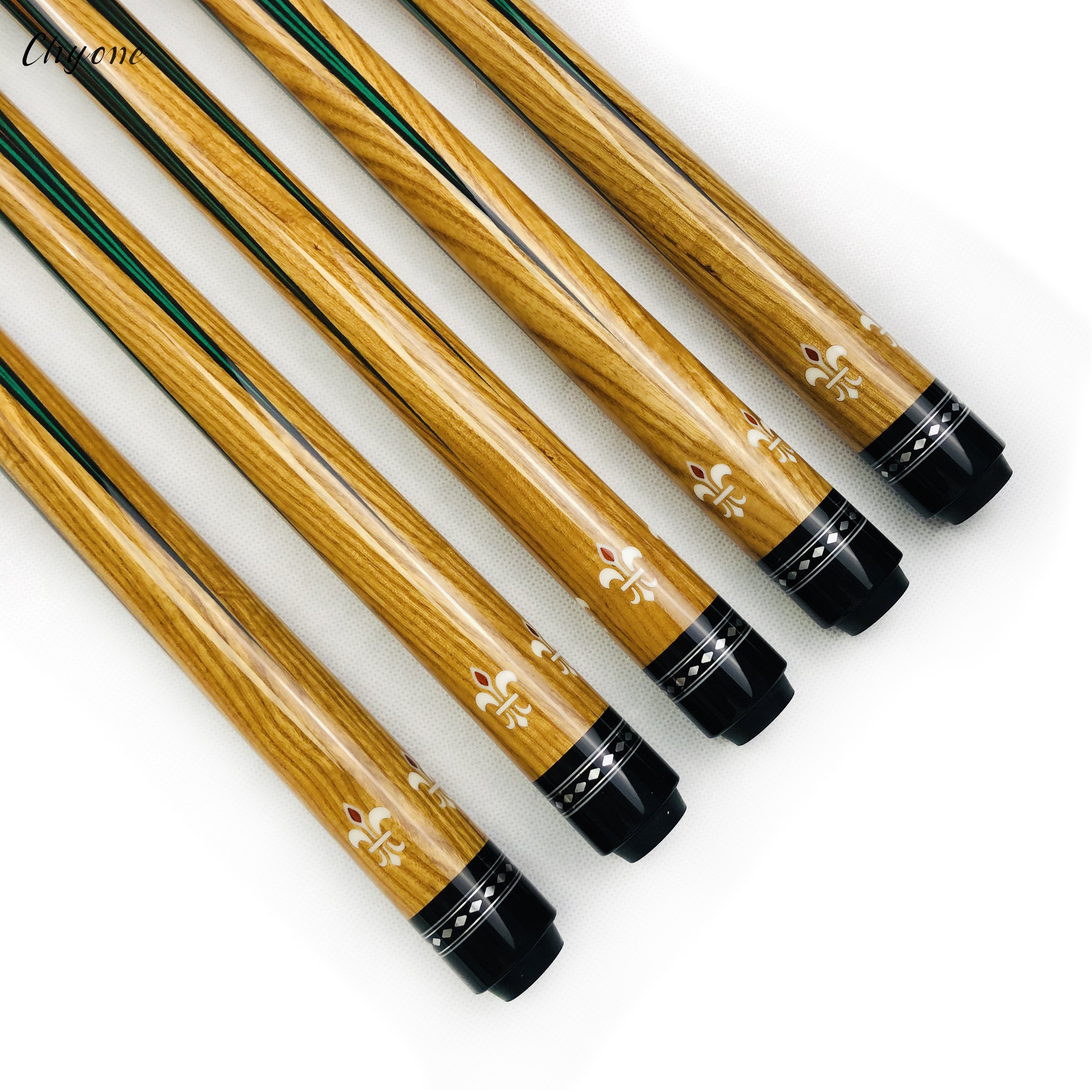 Korea Carom Cue Chyone Custom Cross rainbow Inlay Pool Cue Spliced 3 Cushion Cue