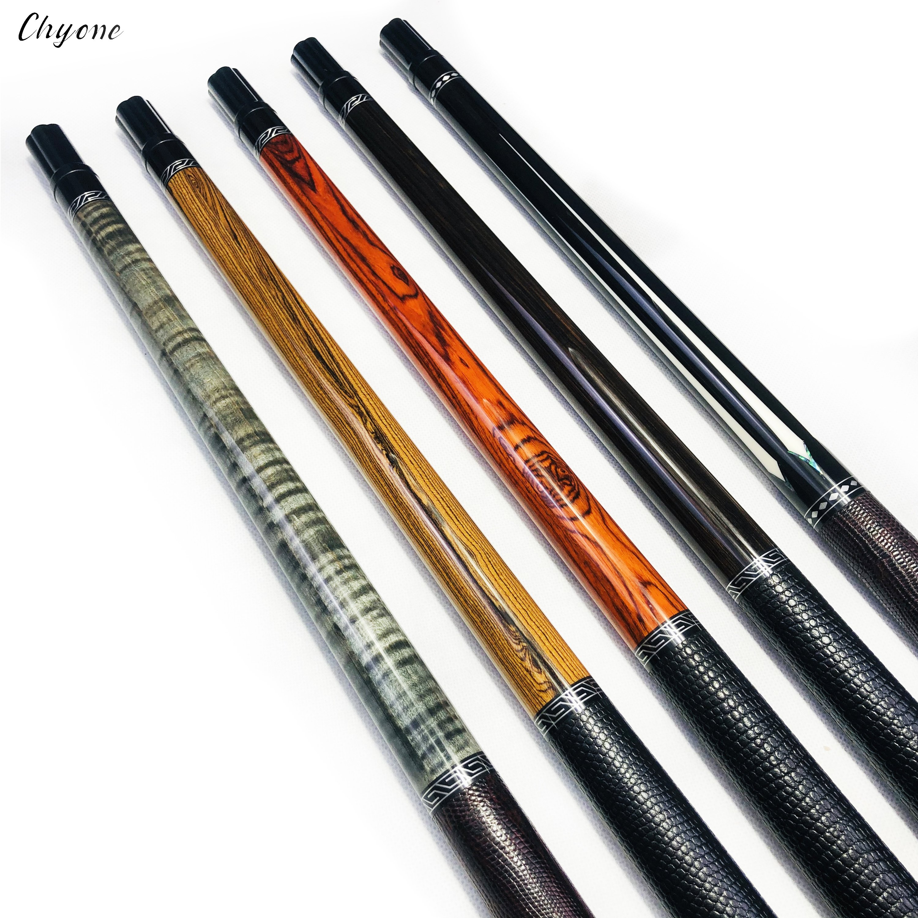 Pool Cue Chyone Custom Coco Bolo Straight Billiard Carom Cue Lizard Leather Wrap Handmade Pool Cues