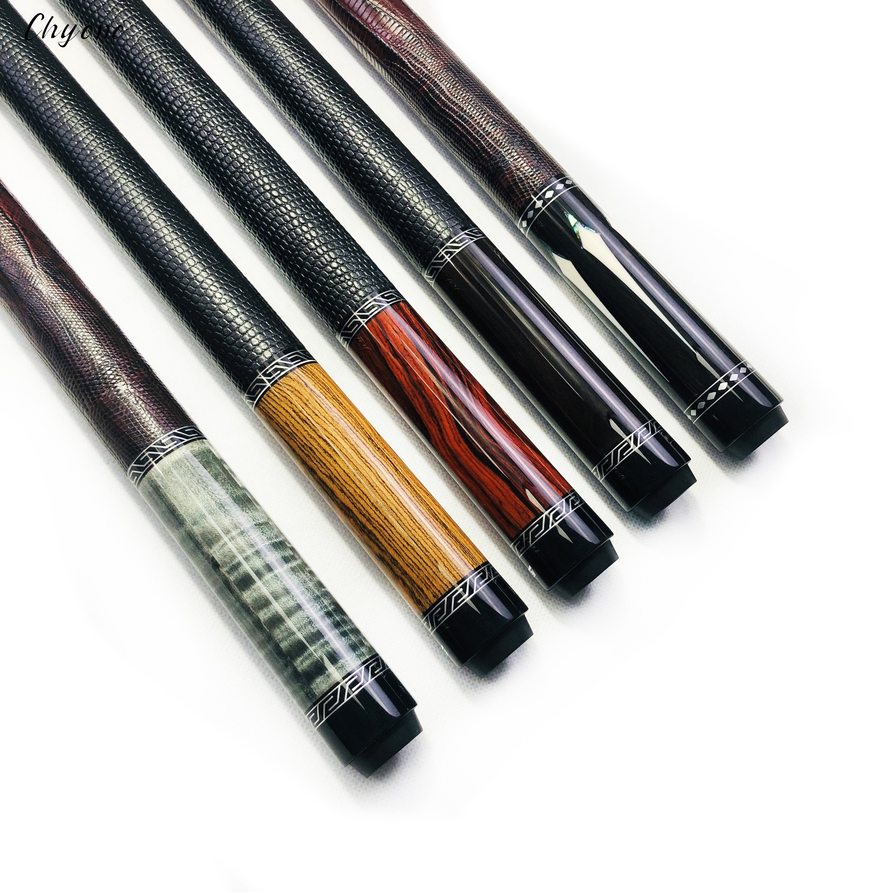 Pool Cue Chyone Custom Coco Bolo Straight Billiard Carom Cue Lizard Leather Wrap Handmade Pool Cues