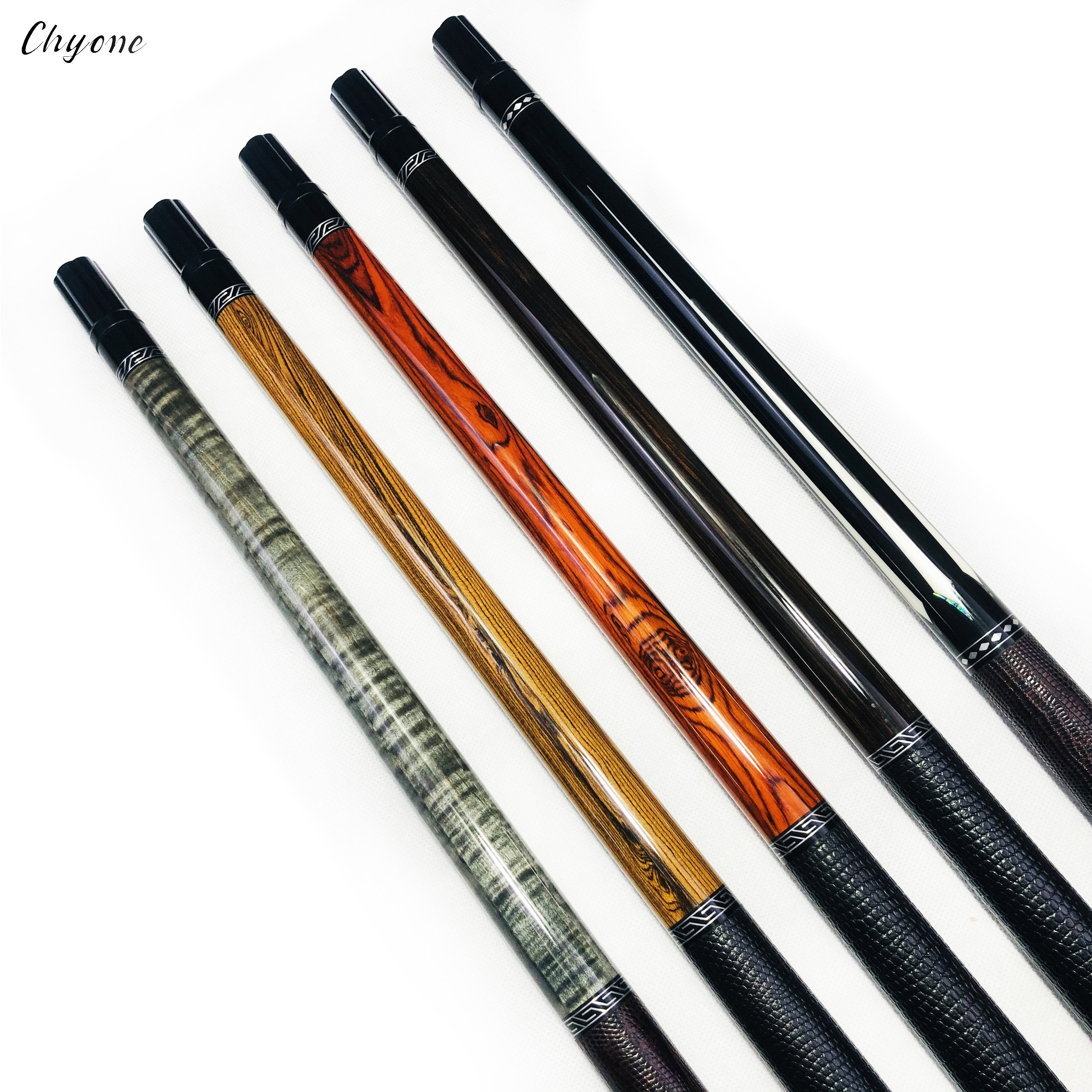 Pool Cue Chyone Custom Coco Bolo Straight Billiard Carom Cue Lizard Leather Wrap Handmade Pool Cues