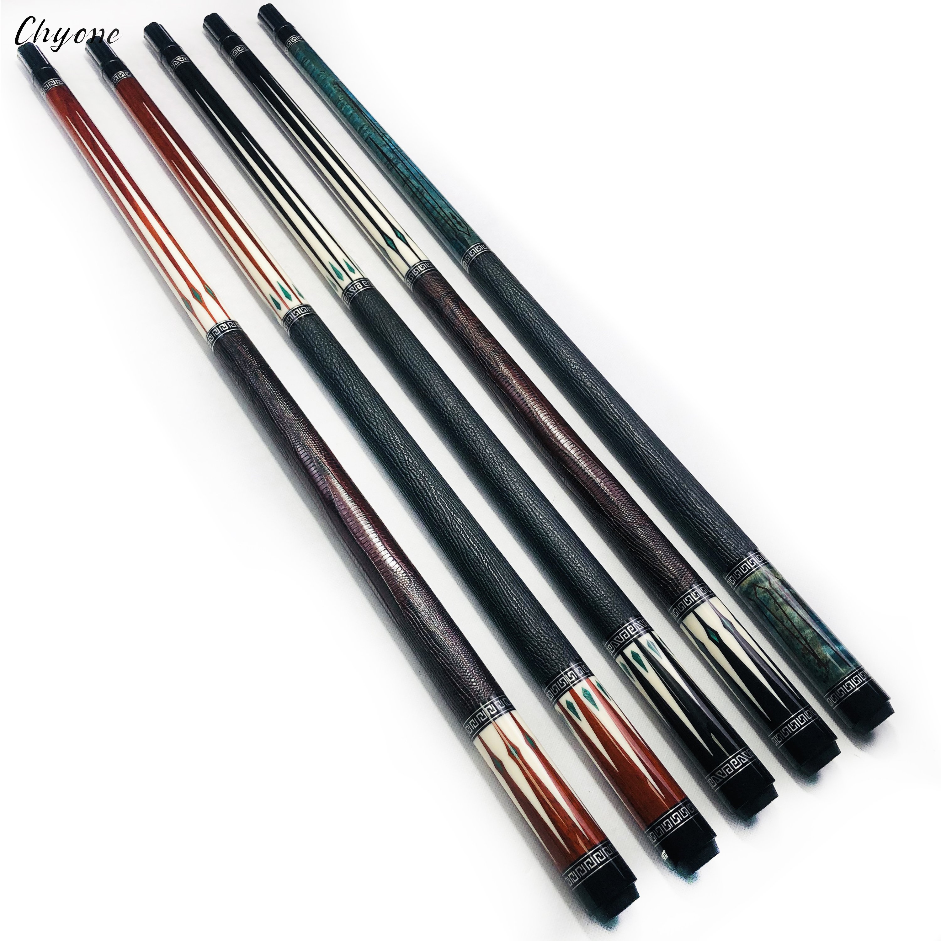 Pool Cue Chyone Custom Coco Bolo Straight Billiard Carom Cue Lizard Leather Wrap Handmade Pool Cues