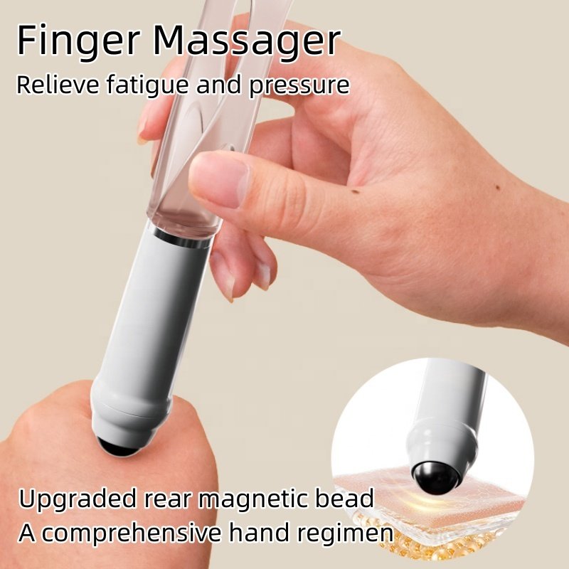 2024 Developed Handheld Clip Four Ball Pressure Meridian Relaxation Blood Circulation Joint Acupoint Finger Massager Roller