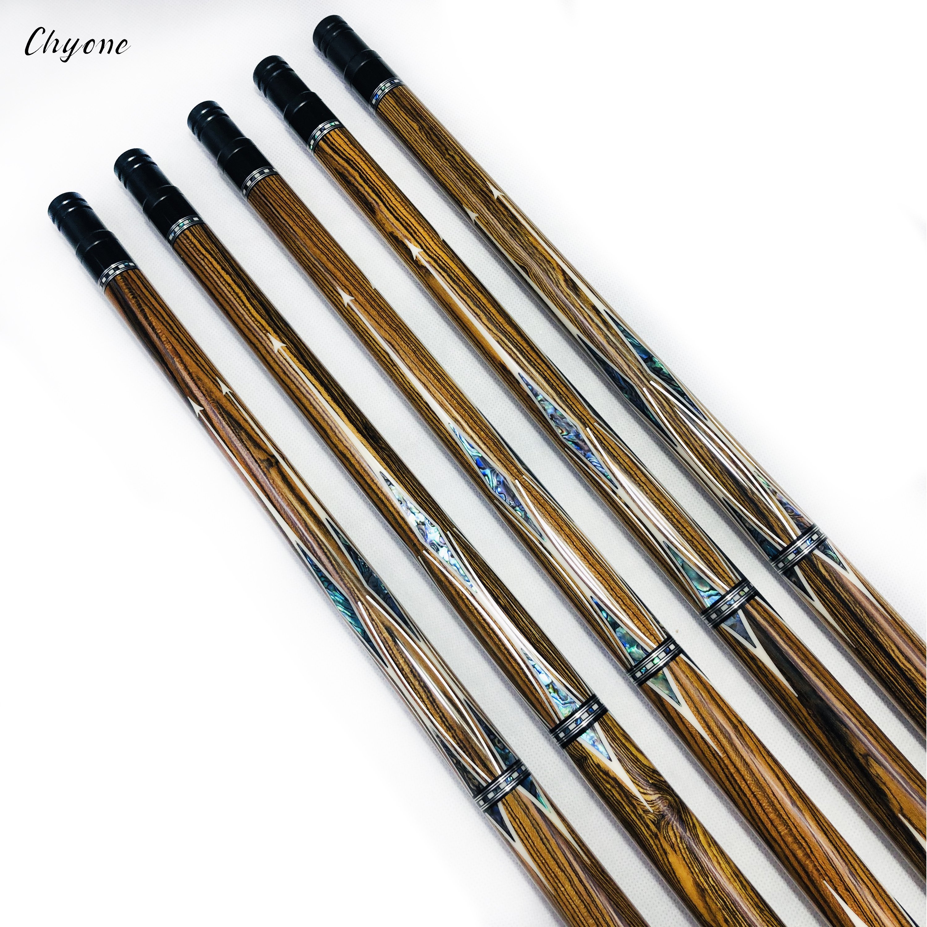 Carom Cue Chyone Custom Abalone Shell Inlay Gold Ebony Pool Cue Handmade Billiard Cue