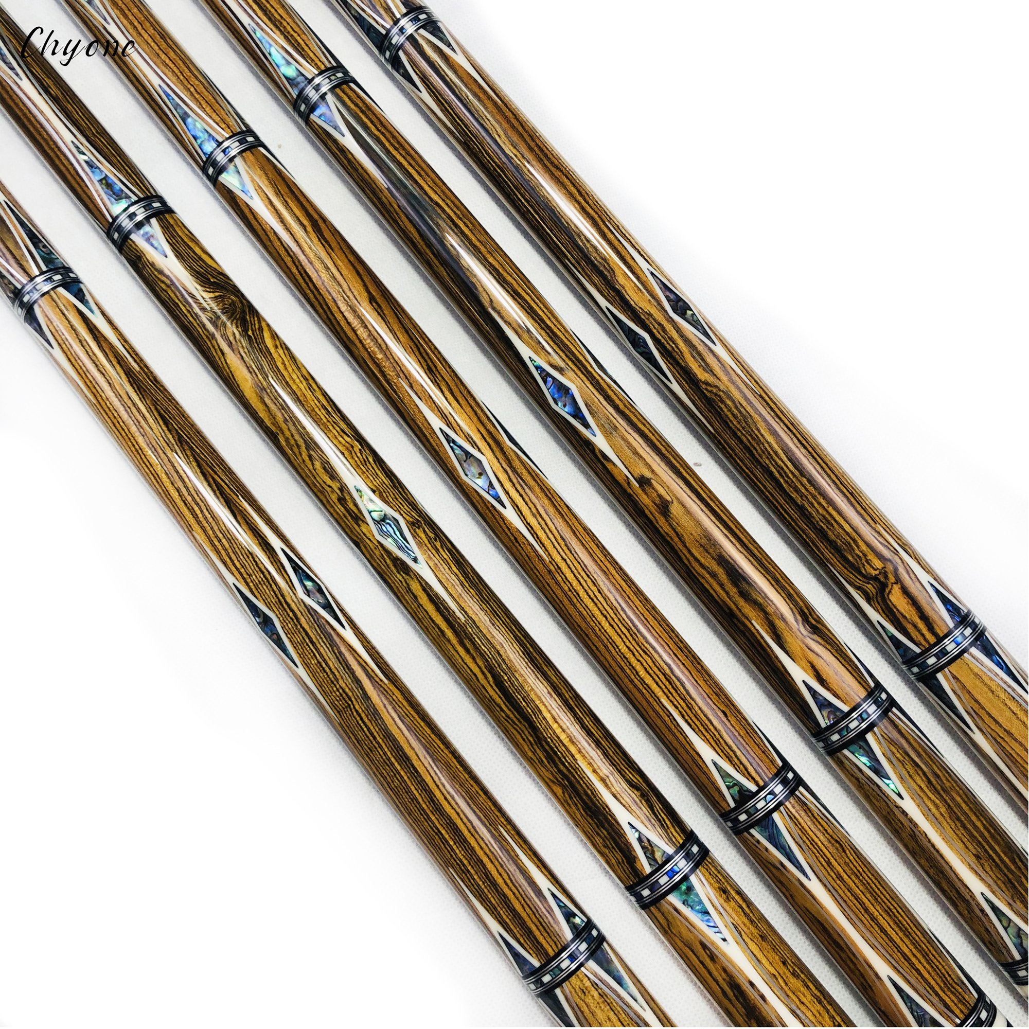 Carom Cue Chyone Custom Abalone Shell Inlay Gold Ebony Pool Cue Handmade Billiard Cue