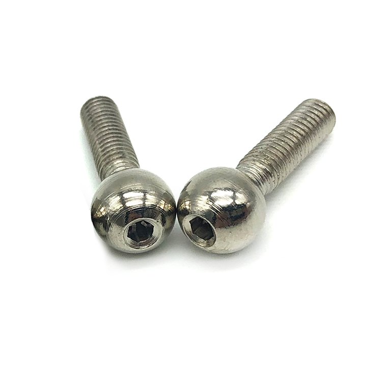 China Manufacture Ball Head Bolt Fastener M4M6M8M10 Multi-size Carbon Steel Galvanized Ball Head Screw