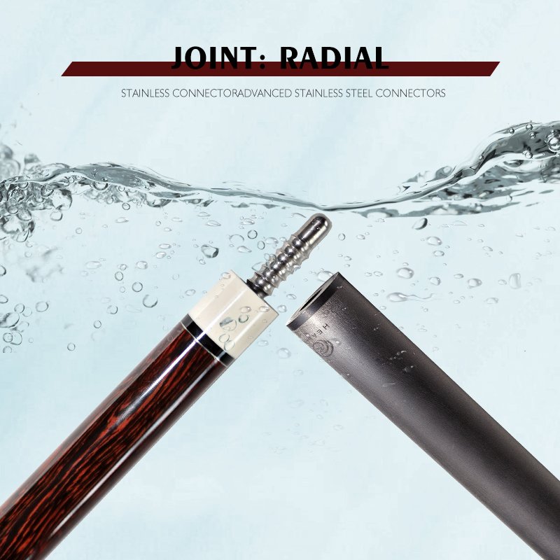 OKHEALING High Quality Customizable 1/2 Pool Cue Stick Carbon Fiber Butt Sleeve Wholesale Snooker Cue