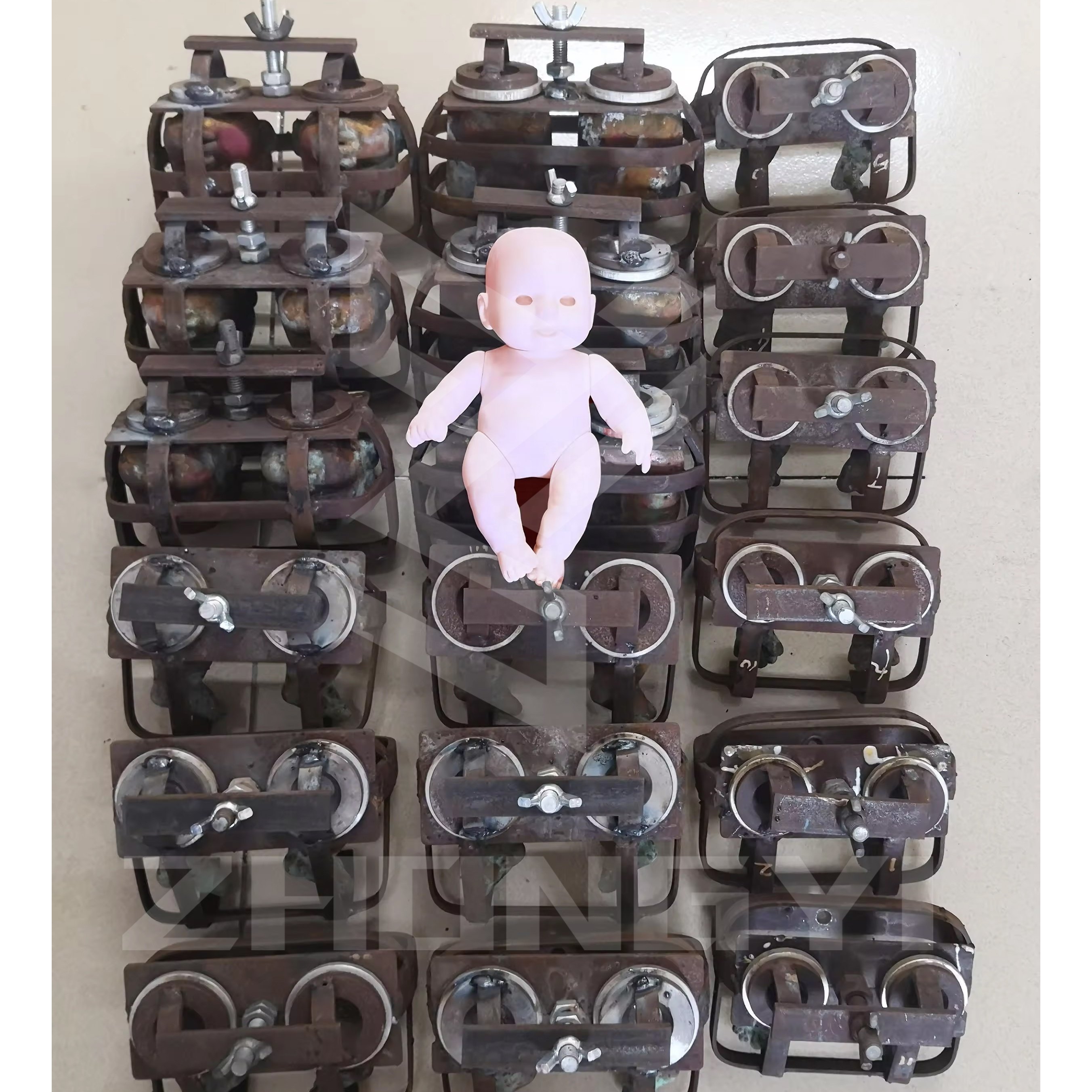 PVC Dolls Rotating Molding Machine Baby Teddy Soft Dolls Toys Products Making Machine