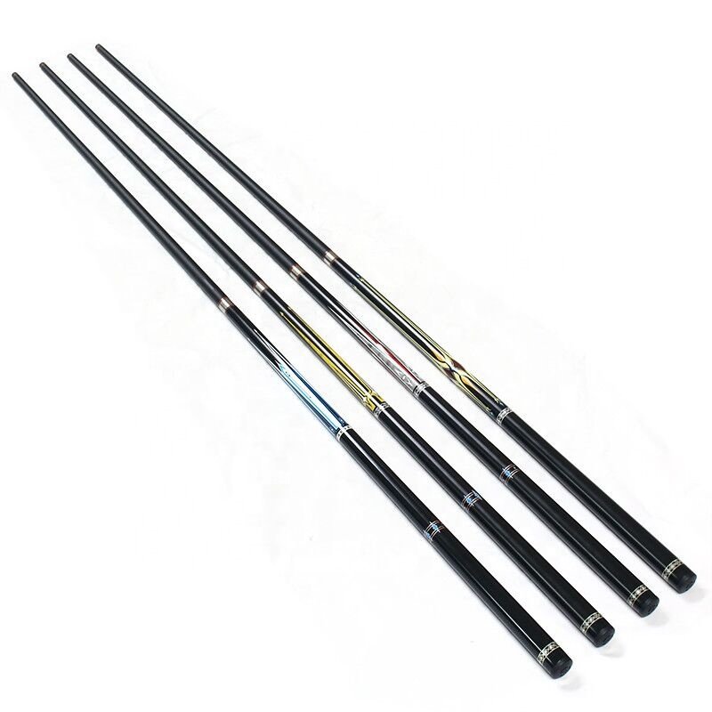New Wholesale Price Billiard 1/2-PC Carbon Fiber Pool Cue 12mm Tip 57Inch Length for Sale by Random Color Delivery
