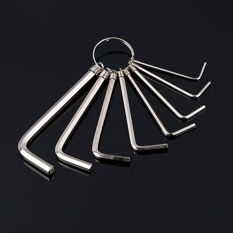 Hexagon Socket Wrench Set Ball End Allen Wrench Durable Carbon Steel Alloy Chrome Finish Industrial Repairing OEM Customizable